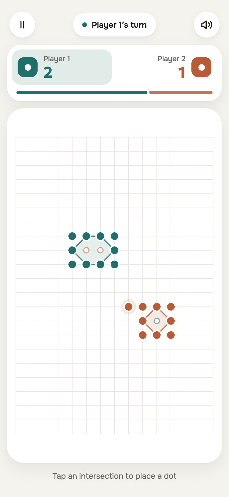 Dots game board